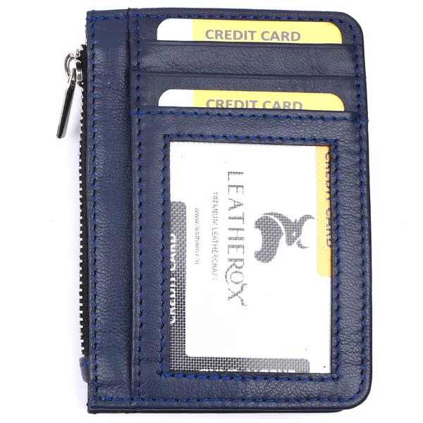 Blue_Textured_Card_Holder_Wallet_for_Unisex