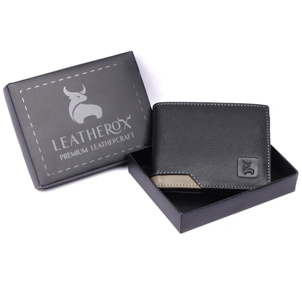 Black-Grey_Textured_Bifold_Wallet_for_Men