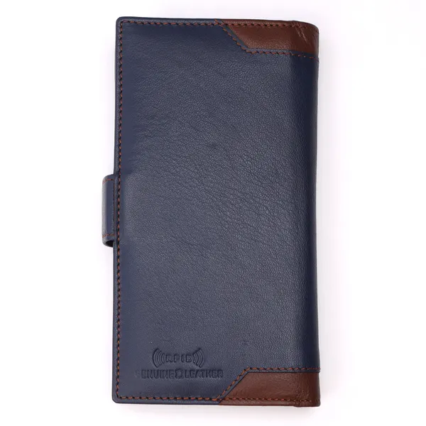 Blue-Brown_Leather_Long_Wallet_for_Women