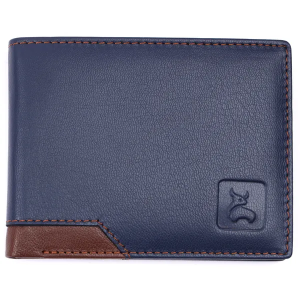 Blue-Brown_Leather_Bi-Fold_Wallet_for_Men