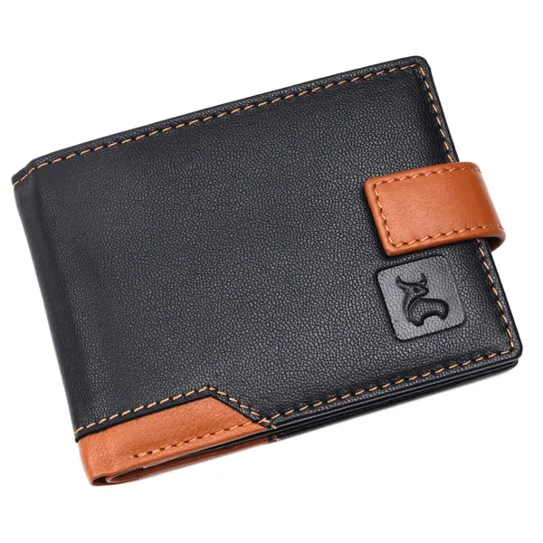 Black-Tan_Leather_RFID_Bi-Fold_Wallet_for_Men