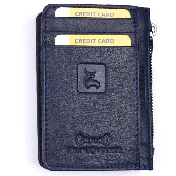 Blue_Textured_Card_Holder_Wallet_for_Unisex