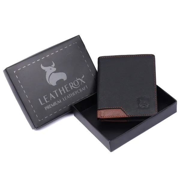 Black-Brown_Leather_Bi-Fold_Wallet_For_Men
