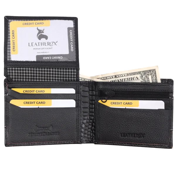 Black-Black_Textured_Bifold_Wallet_for_Men