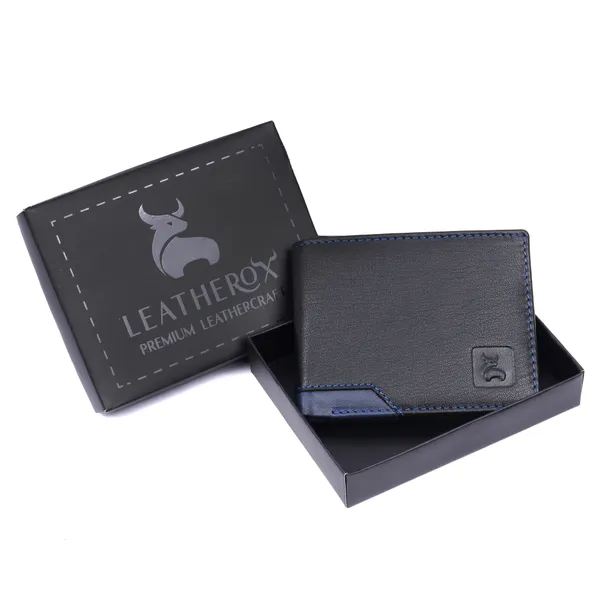 Black-Blue_Leather_Bi-Fold_Wallet_for_Men