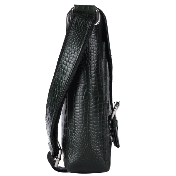 Olive_Green_Textured_Crossbody_Messenger_Bag_for_Men