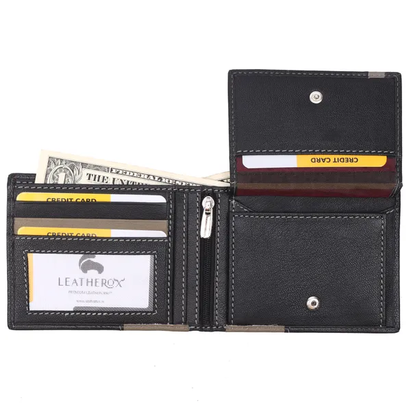 Black-Grey_Textured_Bifold_Wallet_for_Men