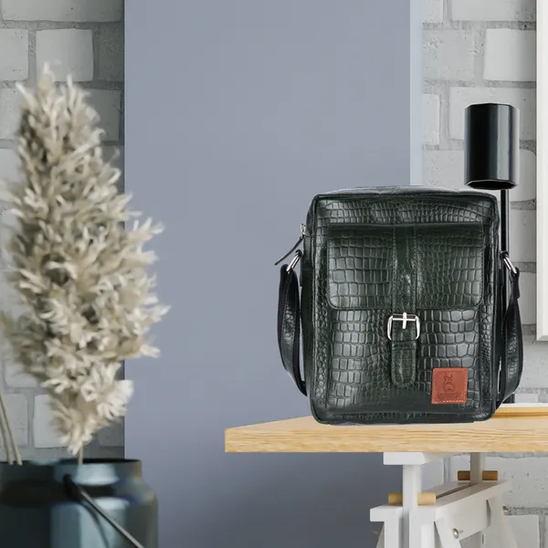 Olive_Green_Textured_Crossbody_Sling_Bag_for_Men