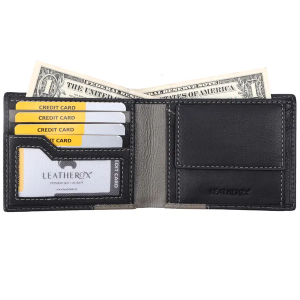 Black-Grey_Leather_Bifold_Wallet_for_Men
