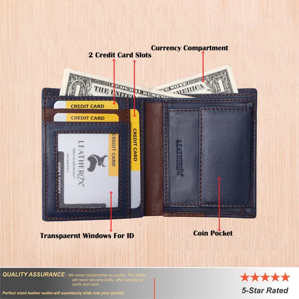 Blue-Brown_Genuine_Leather_RFID_Blocking_Bi-Fold_Wallet_For_Men