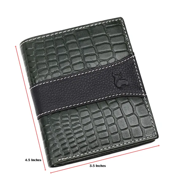 Black-Green_Leather_RFID_Bifold_Wallet_for_Men