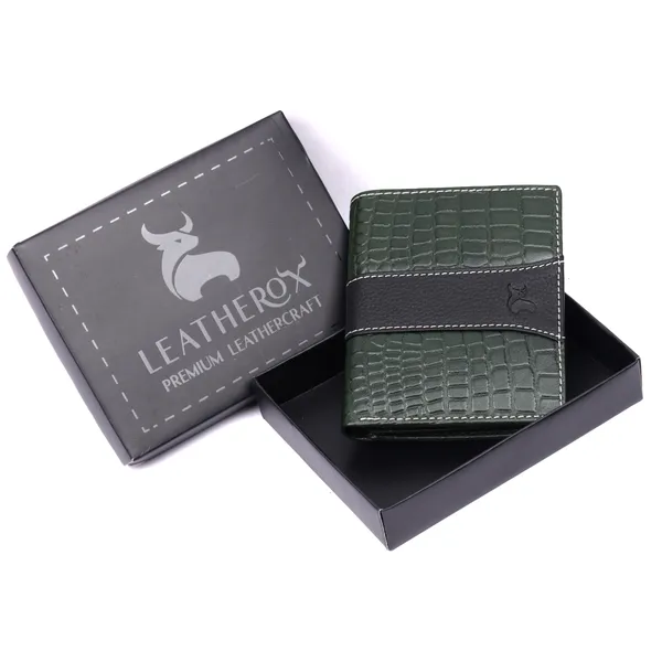 Black-Green_Leather_RFID_Bifold_Wallet_for_Men