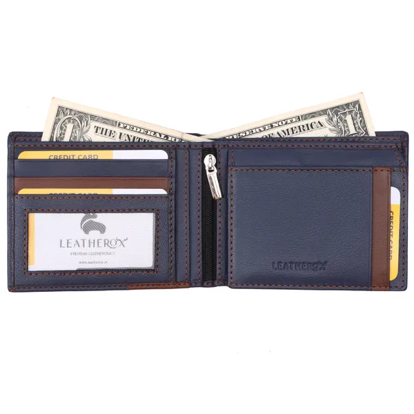Blue-Brown_Genuine_Leather_Bifold_Wallet_for_Men