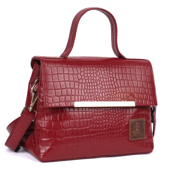 Red_Textured_Structured_Handbag_for_Women