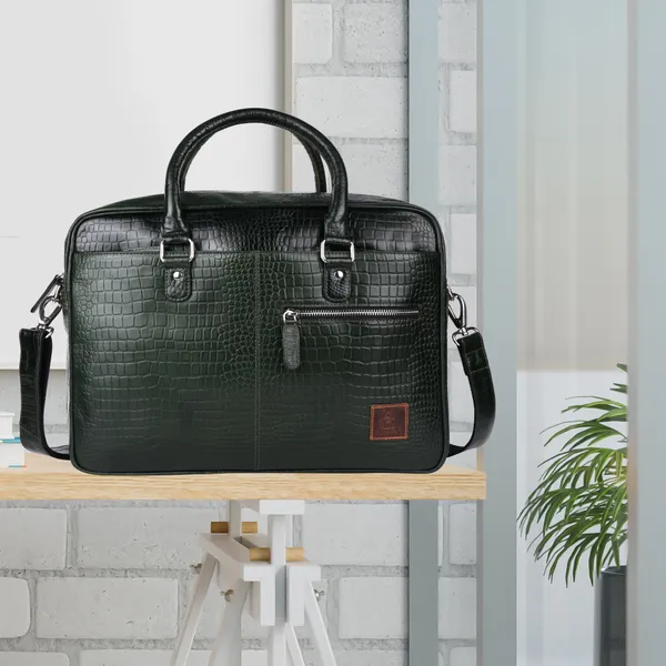 Olive_Green_Textured_Laptop_Briefcase_for_Men