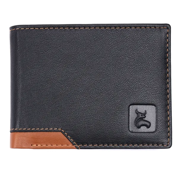 Black-Tan_Textured_Bifold_Wallet_for_Men