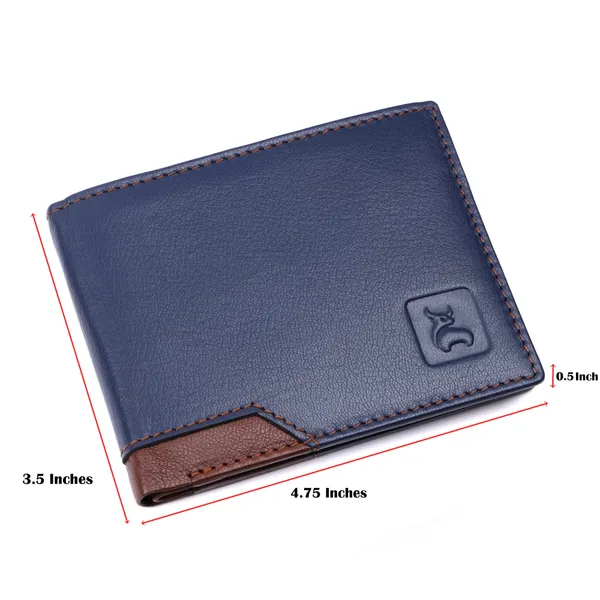 Blue-Brown_Leather_Bi-Fold_Wallet_for_Men