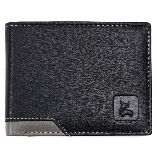 Black-Grey_Leather_Bi-Fold_Wallet_for_Men