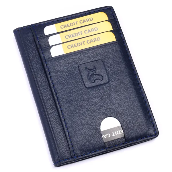 Blue_Leather_Card_Holder_Wallet_for_Unisex
