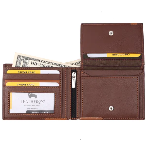 Brown-Tan_Leather_Bi-Fold_Wallet_for_Men