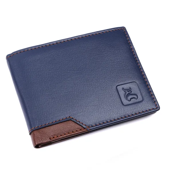 Blue-Brown_Leather_Bi-Fold_Wallet_for_Men