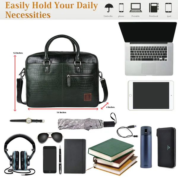 Olive_Green_Textured_Laptop_Briefcase_for_Men