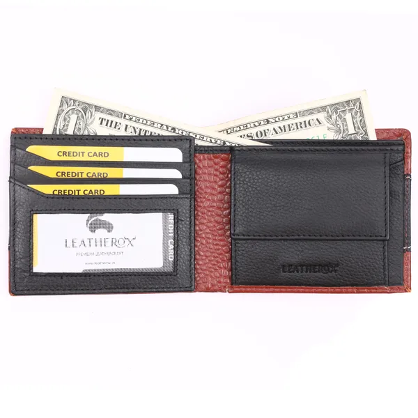 Black-Tan_Textured_Bi-Fold_Wallet_for_Men