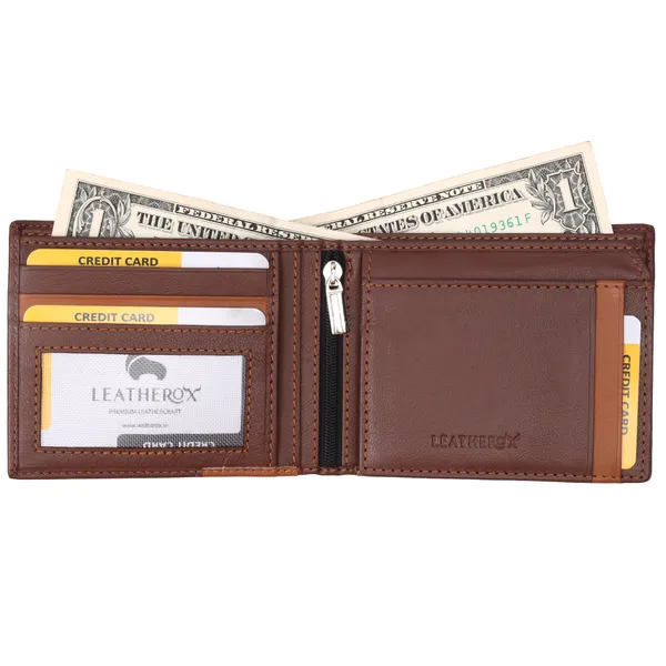 Brown-Tan_Leather_Bi-Fold_Wallet_for_Men