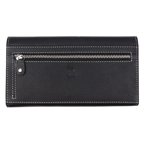 Black-Black_Leather_Zip_Clutch_Wallet_for_Women