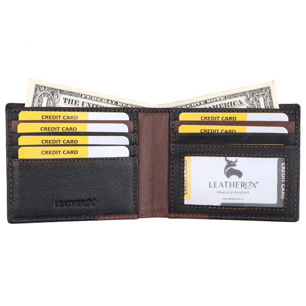 Black-Brown_Textured_Bifold_Wallet_for_Men