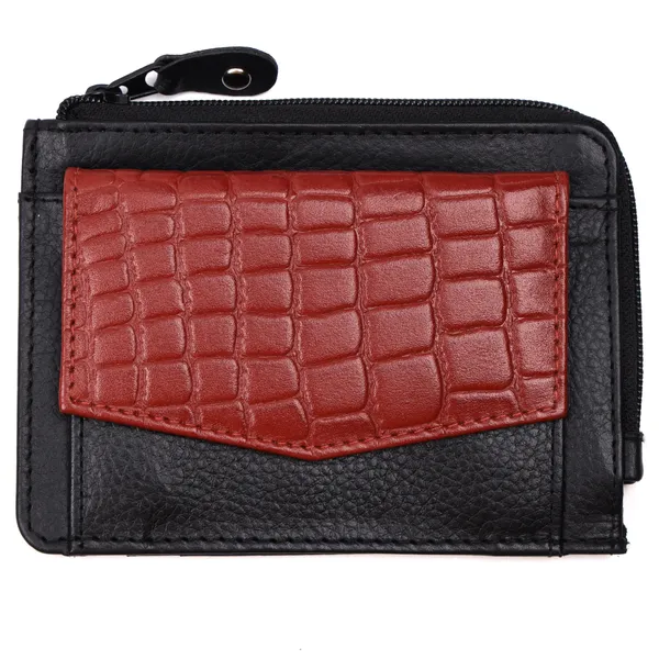 Black-Tan_Leather_Zip_Wallet_Set_For_Unisex