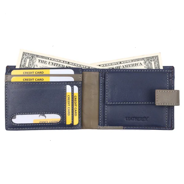Blue-Grey_Leather_Bi-Fold_Wallet_for_Men