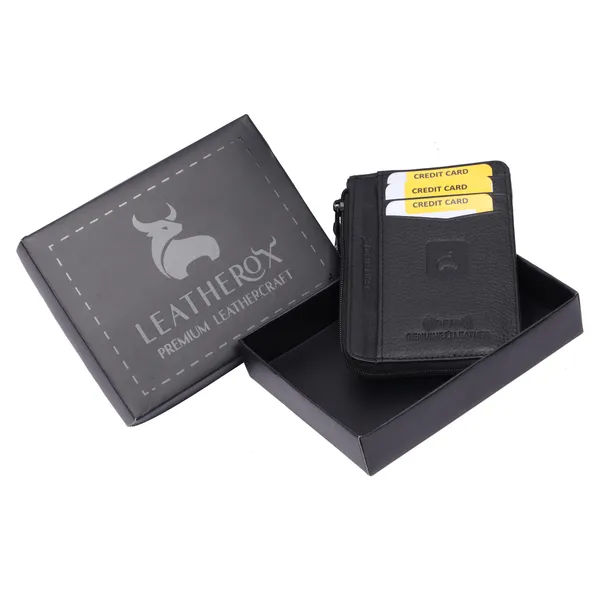 Black-Black_Leather_Zipper_Card_Holder_Wallet_for_Unisex
