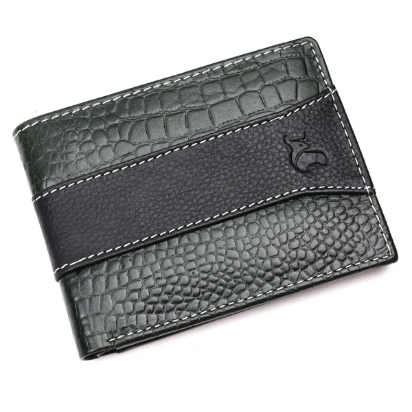 Black-Green_Textured_Bifold_Wallet_for_Men