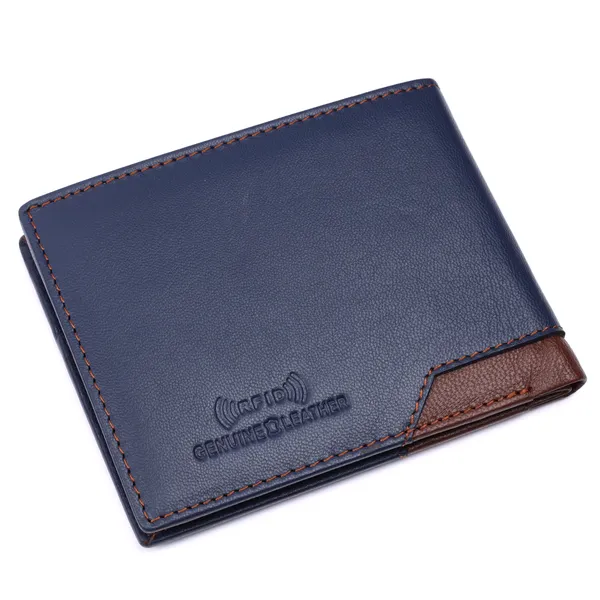 Blue-Brown_Leather_Bi-Fold_Wallet_for_Men