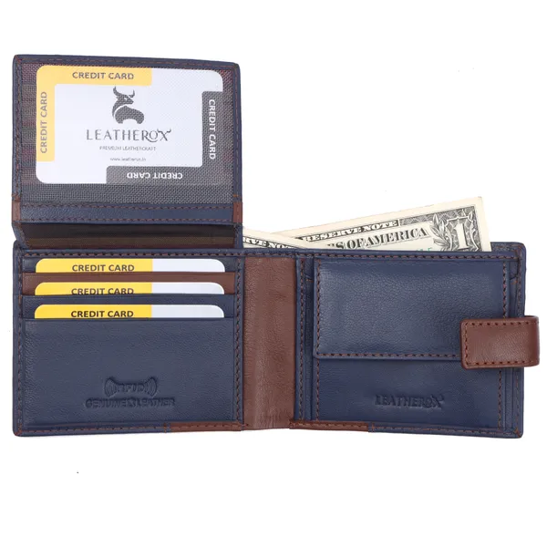 Blue-Brown_Leather_Bifold_Wallet_for_Men