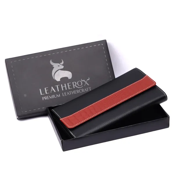 Black-Tan_Leather_Croc_Accent_Long_Wallet_for_Women