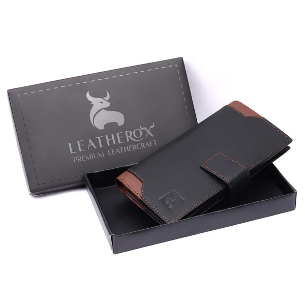 Black-Brown_Leather_Long_Wallet_for_Women