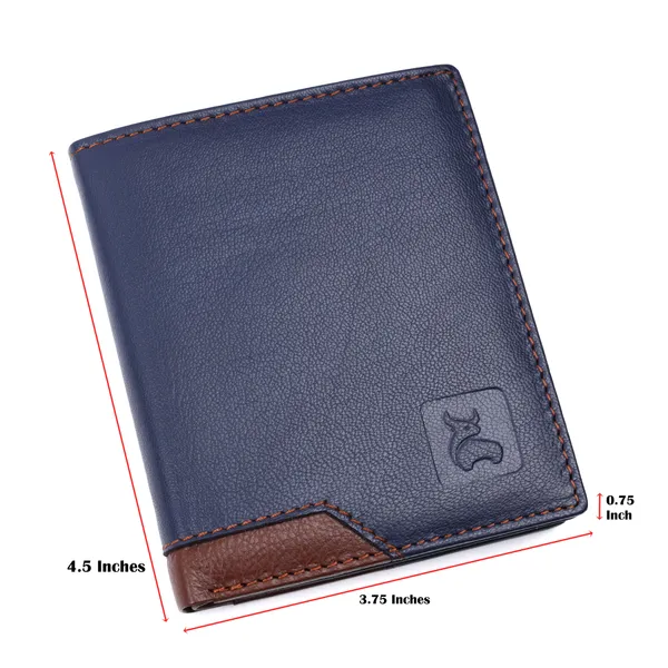 Blue-Brown_Genuine_Leather_RFID_Blocking_Bi-Fold_Wallet_For_Men
