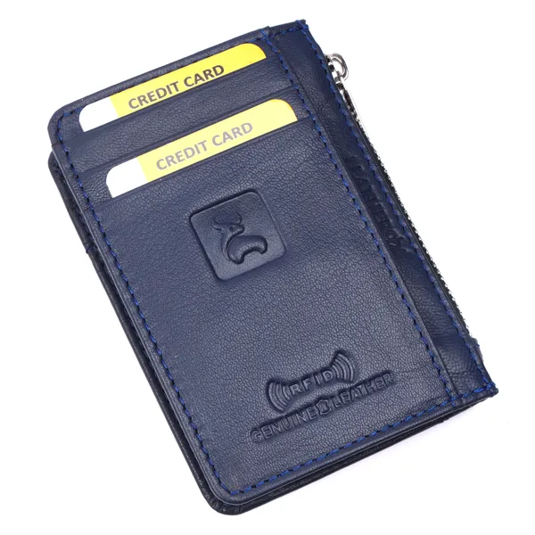 Blue_Textured_Card_Holder_Wallet_for_Unisex