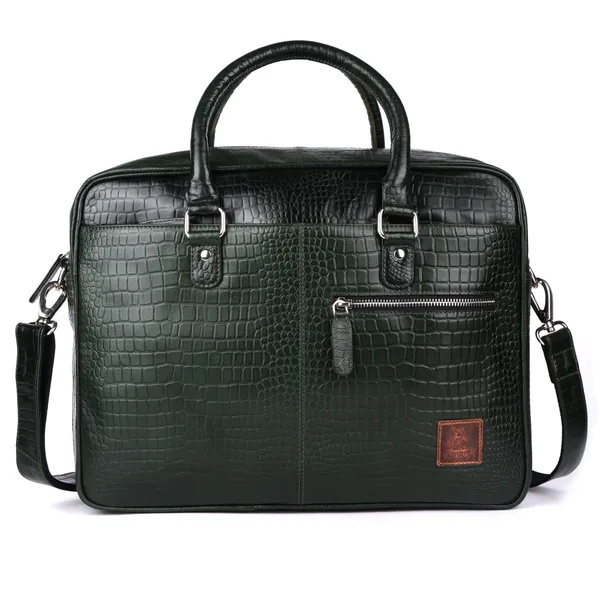 Olive_Green_Textured_Laptop_Briefcase_for_Men