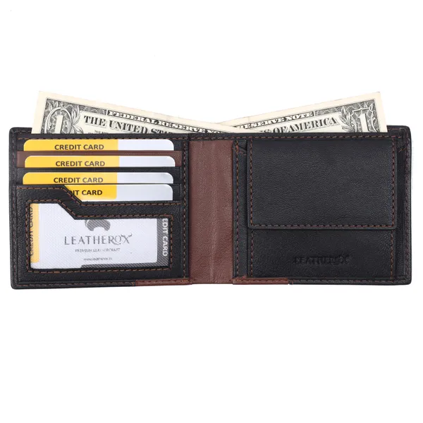Black-Brown_Leather_Bi-Fold_Wallet_for_Men