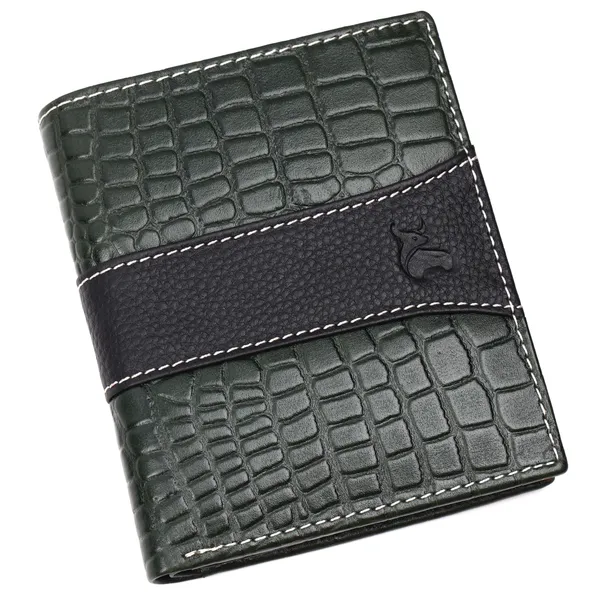 Black-Green_Leather_RFID_Bifold_Wallet_for_Men