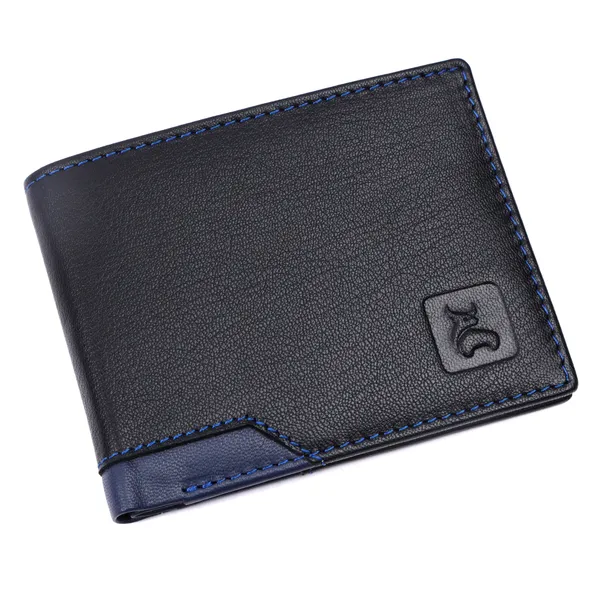 Black-Blue_Leather_Bi-Fold_Wallet_for_Men