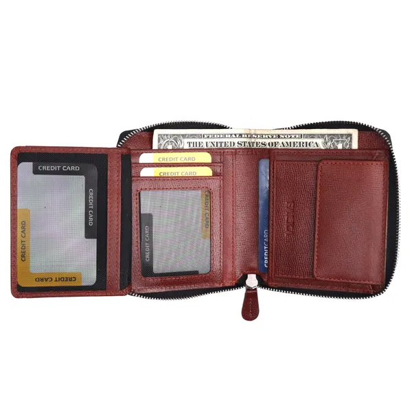 Wine_Brown_Suffiano_Leather_Zip_Wallet