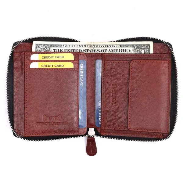 Wine_Brown_Suffiano_Leather_Zip_Wallet