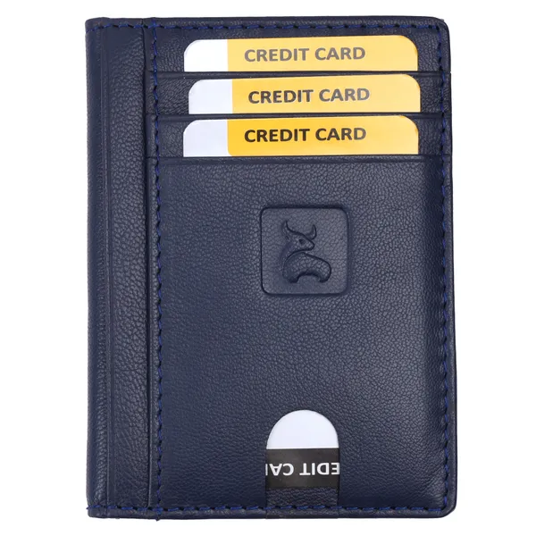 Blue_Leather_Card_Holder_Wallet_for_Unisex