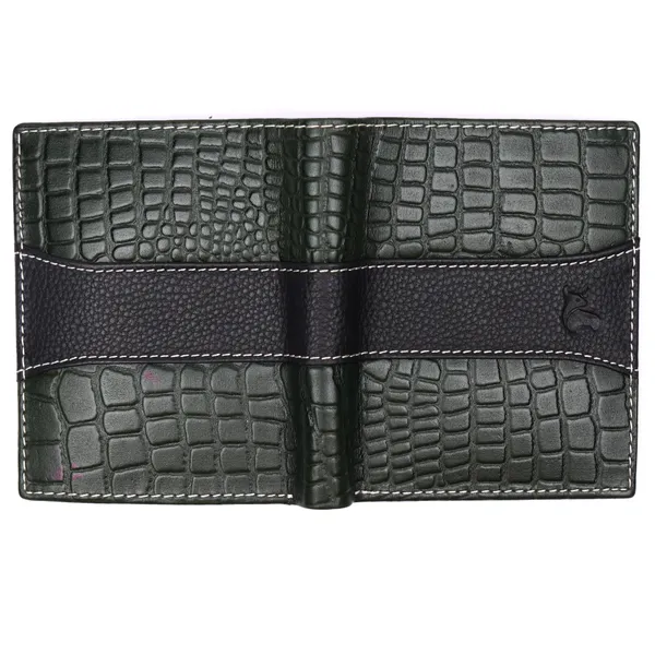 Black-Green_Leather_RFID_Bifold_Wallet_for_Men