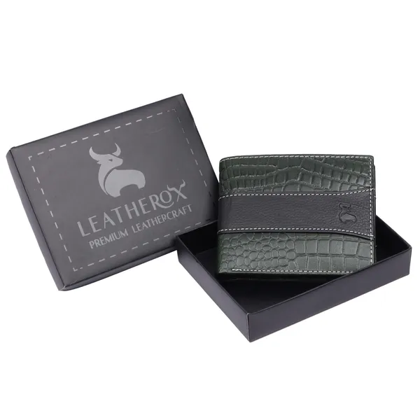 Black-Green_Leather_Bifold_Wallet_for_Men