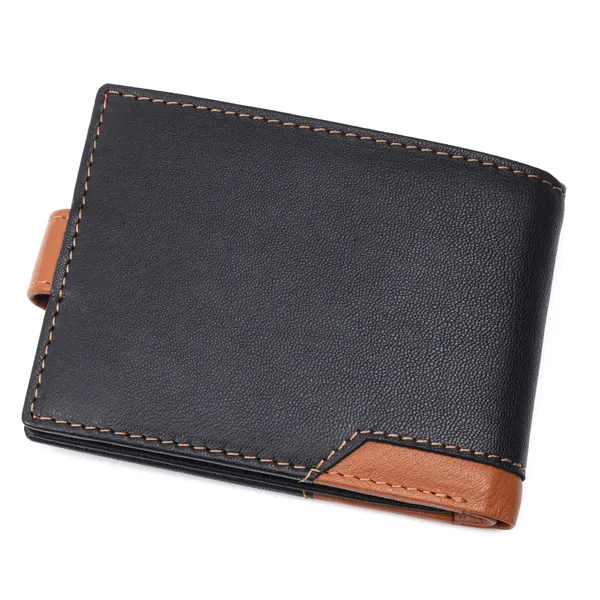 Black-Tan_Leather_RFID_Bi-Fold_Wallet_for_Men
